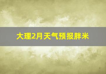 大理2月天气预报胖米