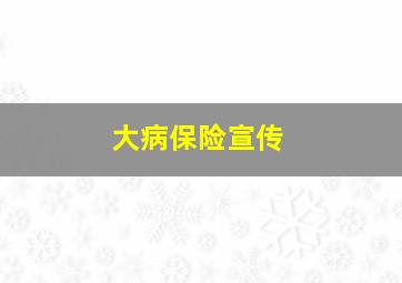 大病保险宣传