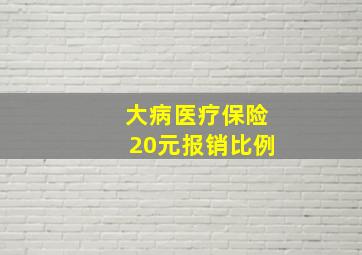 大病医疗保险20元报销比例