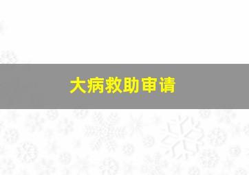 大病救助审请