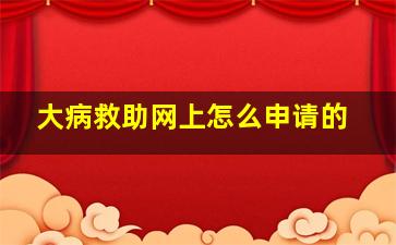 大病救助网上怎么申请的