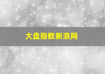 大盘指数新浪网