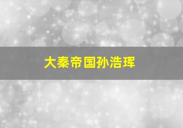 大秦帝国孙浩珲