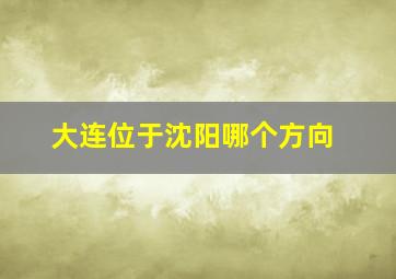 大连位于沈阳哪个方向