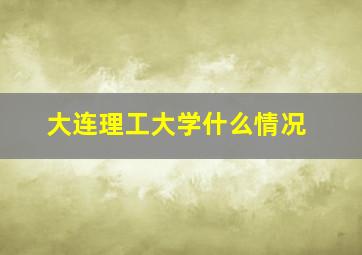 大连理工大学什么情况