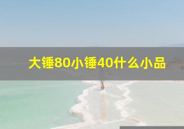 大锤80小锤40什么小品