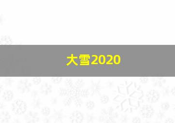 大雪2020