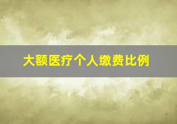 大额医疗个人缴费比例