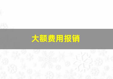 大额费用报销