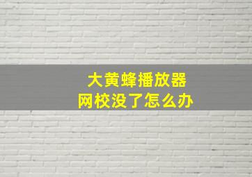 大黄蜂播放器网校没了怎么办