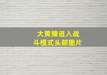 大黄蜂进入战斗模式头部图片