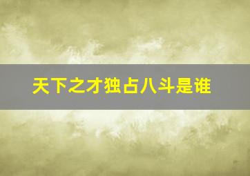 天下之才独占八斗是谁