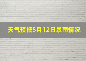 天气预报5月12日暴雨情况