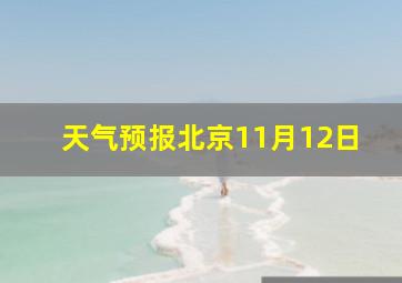 天气预报北京11月12日