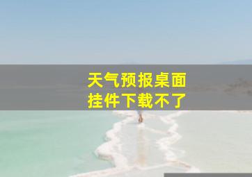 天气预报桌面挂件下载不了