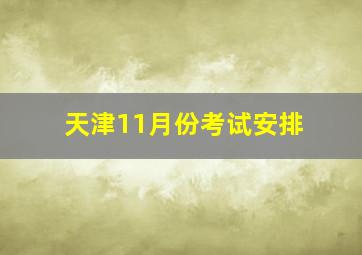 天津11月份考试安排