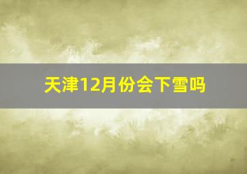 天津12月份会下雪吗