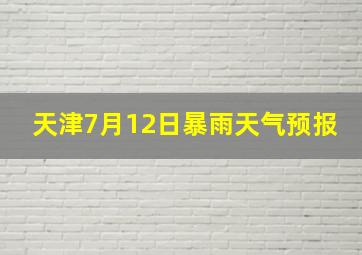 天津7月12日暴雨天气预报