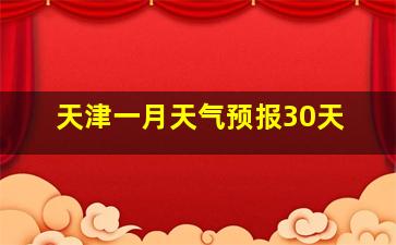 天津一月天气预报30天