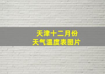 天津十二月份天气温度表图片