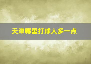 天津哪里打球人多一点