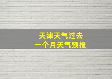 天津天气过去一个月天气预报