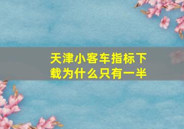 天津小客车指标下载为什么只有一半