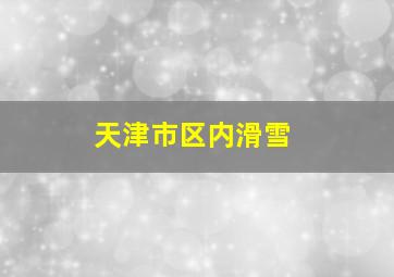 天津市区内滑雪