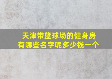 天津带篮球场的健身房有哪些名字呢多少钱一个