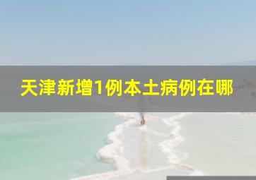 天津新增1例本土病例在哪