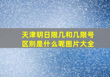 天津明日限几和几限号区别是什么呢图片大全