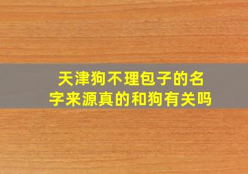 天津狗不理包子的名字来源真的和狗有关吗