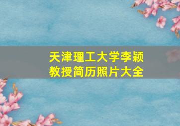 天津理工大学李颖教授简历照片大全