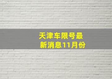 天津车限号最新消息11月份