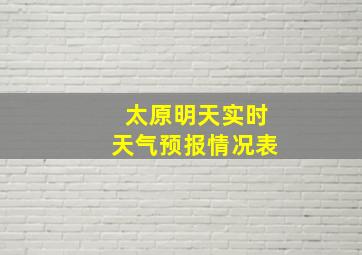 太原明天实时天气预报情况表