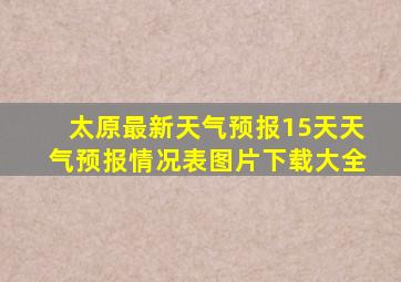 太原最新天气预报15天天气预报情况表图片下载大全