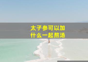 太子参可以加什么一起熬汤