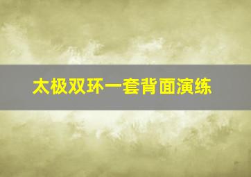 太极双环一套背面演练