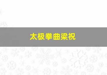 太极拳曲梁祝