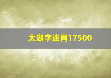 太湖字迷网17500