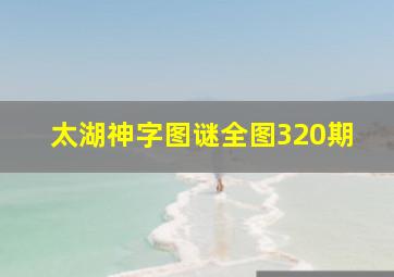 太湖神字图谜全图320期