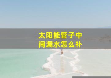 太阳能管子中间漏水怎么补