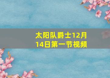 太阳队爵士12月14日第一节视频