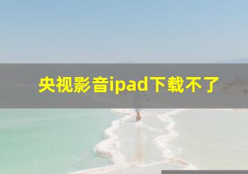 央视影音ipad下载不了