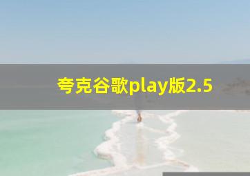 夸克谷歌play版2.5