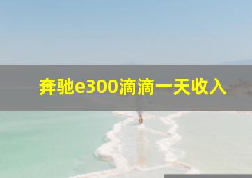 奔驰e300滴滴一天收入