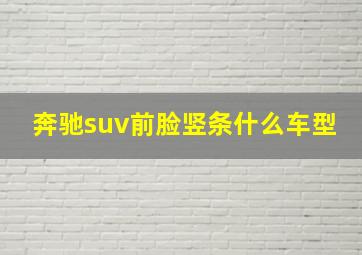 奔驰suv前脸竖条什么车型