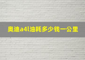 奥迪a4l油耗多少钱一公里