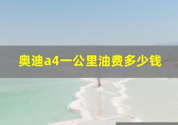 奥迪a4一公里油费多少钱