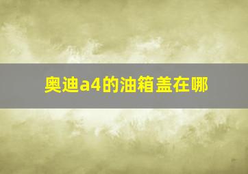 奥迪a4的油箱盖在哪